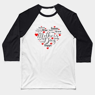 Beautiful Lovely Words on a Heart Shape design. Baseball T-Shirt